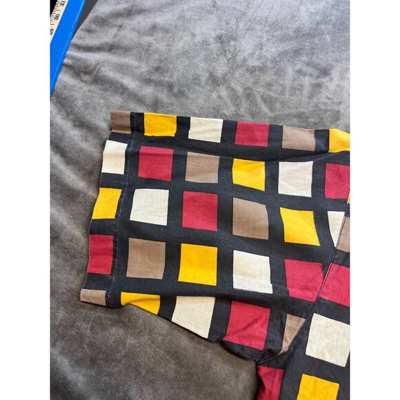 Zip Code 1992 Shirt Mens Large Multi colored disco Button Front Long Sleeve - Picture 2 of 6